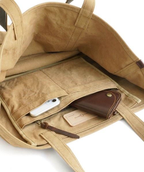 ARTS & CRAFTS（アーツアンドクラフト）の「アーツアンドクラフツ / #9 CANVAS 9号キャンバス / BASIC TOTE  ベーシックトート（トートバッグ・メンズ・オリーブ/タン/ブラック/オフホワイト・FREE）」の8枚目の写真