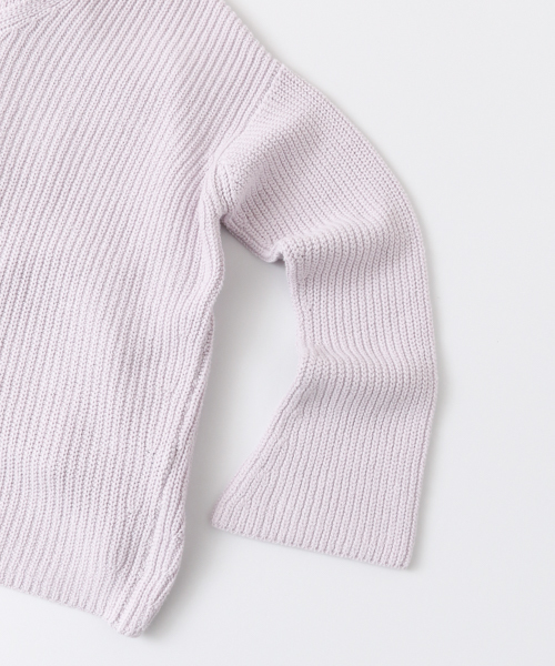 URBAN RESEARCH（アーバンリサーチ）の「UR BACKねじり片畦ニット（ニット/セーター・レディース・ライトカーキ/オフホワイト/ラベンダー・FREE）」の4枚目の写真