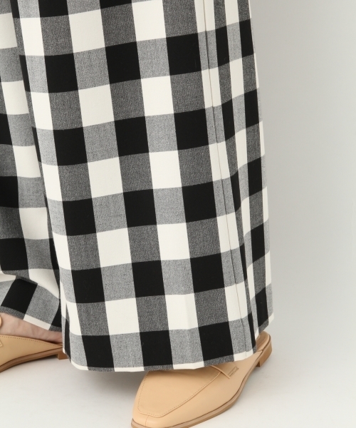 A part by（アパートバイ）の「ギンガムワイドパンツ　747292（その他パンツ・レディース・ブラック/グリーン・MEDIUM/LARGE）」の9枚目の写真