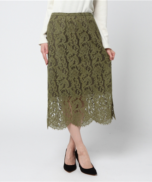 Rose Bud ローズバッド の 総レーススカート スカート Wear