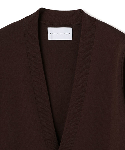 ESTNATION（エストネーション）の「ESTNATION ミラノリブレーヨンカーディガン（カーディガン/ボレロ・メンズ・ブラウン/ネイビー・SMALL/MEDIUM/LARGE）」の9枚目の写真