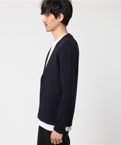 ESTNATION（エストネーション）の「ESTNATION ミラノリブレーヨンカーディガン（カーディガン/ボレロ・メンズ・ブラウン/ネイビー・SMALL/MEDIUM/LARGE）」の6枚目の写真