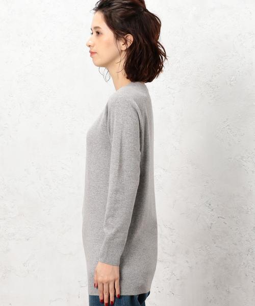 green label relaxing（グリーンレーベルリラクシング）の「◆CF W/RY/N ラメ ラグラン Vネック ニット ◆（ニット/セーター・レディース・グレー/オフホワイト/ピンク・40/38/42/36）」の6枚目の写真