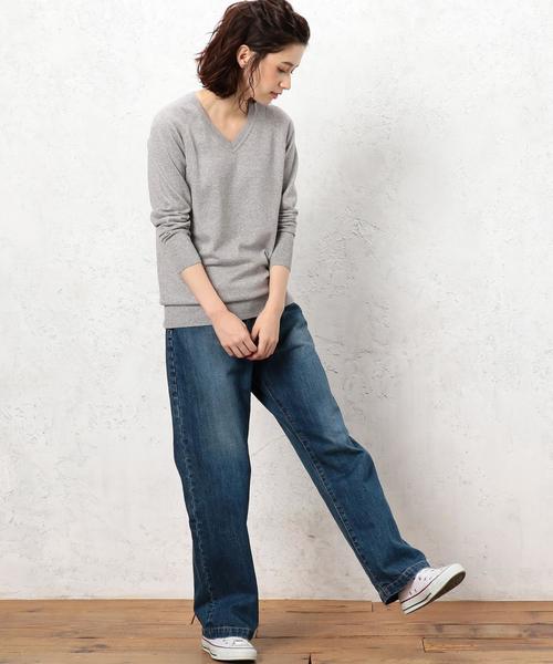 green label relaxing（グリーンレーベルリラクシング）の「◆CF W/RY/N ラメ ラグラン Vネック ニット ◆（ニット/セーター・レディース・グレー/オフホワイト/ピンク・40/38/42/36）」の16枚目の写真