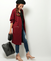 VENCEEXCHANGE | カットBノーカラーコート(その他アウター)