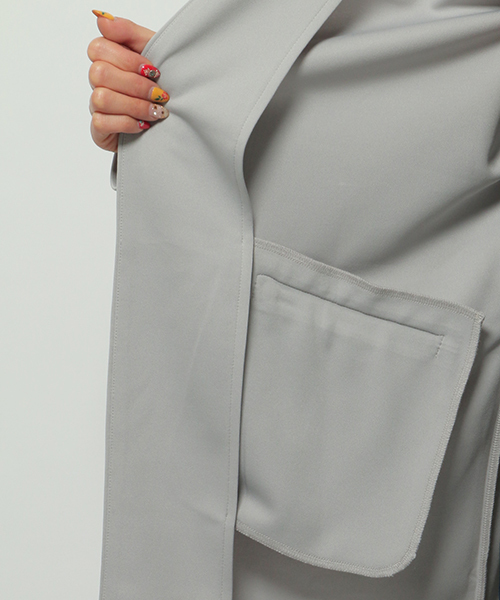 VENCEEXCHANGE（ヴァンスエクスチェンジ）の「カットBノーカラーコート（その他アウター・レディース・ブラック/グレー/ピンク系その他/レッド・MEDIUM）」の10枚目の写真