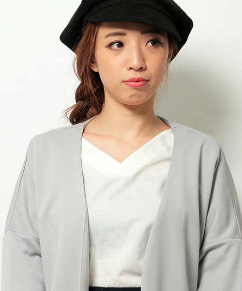 VENCEEXCHANGE（ヴァンスエクスチェンジ）の「カットBノーカラーコート（その他アウター・レディース・ブラック/グレー/ピンク系その他/レッド・MEDIUM）」の11枚目の写真