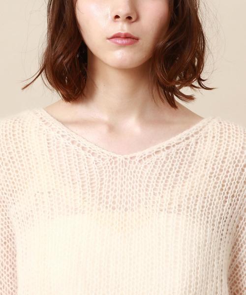 Another Edition（アナザーエディション）の「ボリュームスリーブニットプルオーバー ◆（ニット/セーター・レディース・オフホワイト/ケリー/ピンク・FREE）」の7枚目の写真