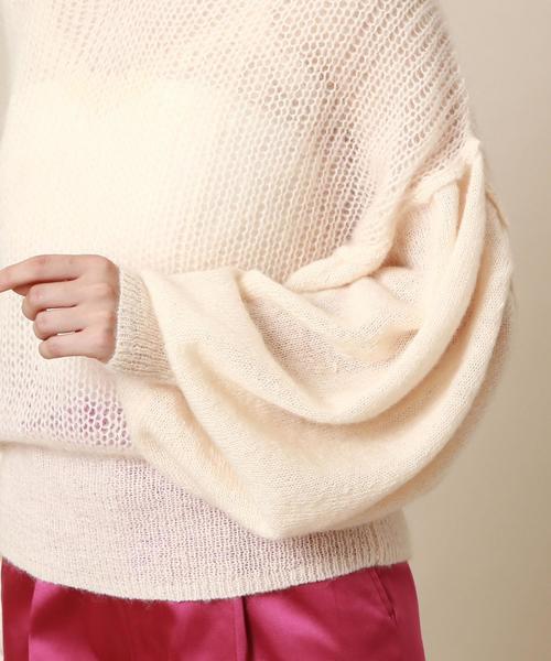 Another Edition（アナザーエディション）の「ボリュームスリーブニットプルオーバー ◆（ニット/セーター・レディース・オフホワイト/ケリー/ピンク・FREE）」の8枚目の写真