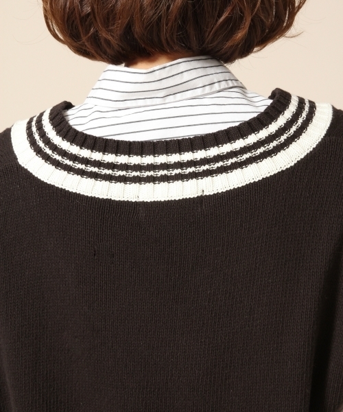 LOWRYS FARM（ローリーズファーム）の「ラインニットベスト 766648（ベスト・レディース・オフホワイト/ネイビー/ブラック・FREE）」の8枚目の写真