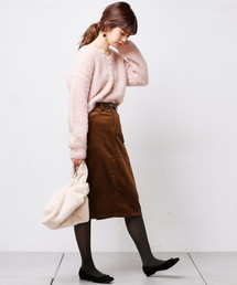 natural couture | ブークレざっくり畦ニット(ニット/セーター)