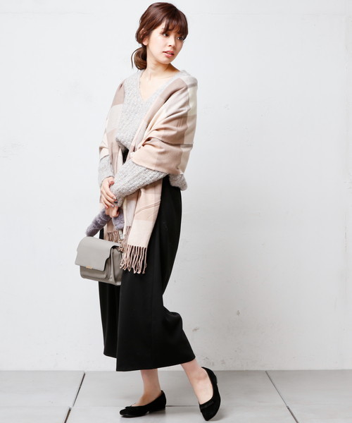 natural couture（ナチュラルクチュール）の「ブークレざっくり畦ニット（ニット/セーター・レディース・グレー/ピンク/グリーン/アイボリー・FREE）」の8枚目の写真