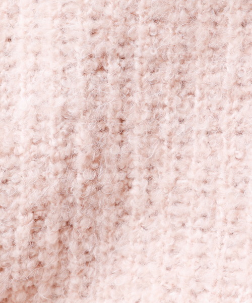 natural couture（ナチュラルクチュール）の「ブークレざっくり畦ニット（ニット/セーター・レディース・グレー/ピンク/グリーン/アイボリー・FREE）」の18枚目の写真