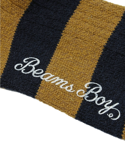 BEAMS BOY（ビームスボーイ）の「BEAMS BOY / US ボーダー CREW（ソックス/靴下・レディース・ブラック/イエロー系その他・ONE SIZE）」の5枚目の写真