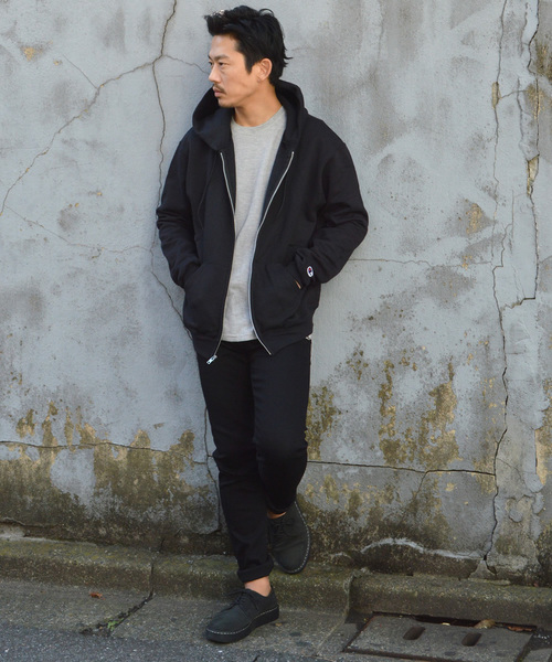 Champion(チャンピオン)の「【champion】 チャンピオン ライト裏起毛 ジップパーカー(パーカー・メンズ・ブラック/グレー/チャコール/ネイビー/シルバーグレー/マルーン・L/M/XL/S/XXL)」の15枚目の写真