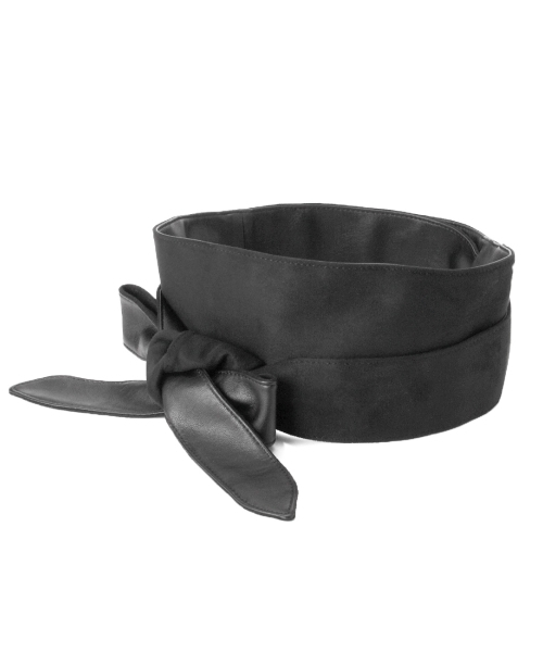 grove（グローブ）の「スエードリボンサッシュベルト（ベルト・レディース・ブラック/ブラウン・00）」の2枚目の写真