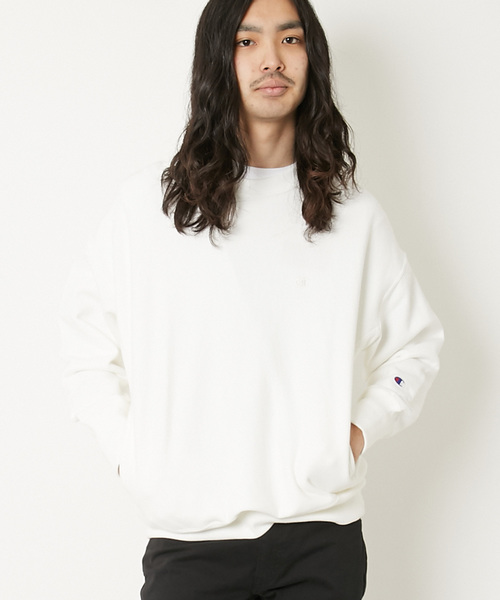 Champion（チャンピオン）の「Champion チャンピオン 別注 / リバースウィーブ スウェット C8-M011（スウェット・メンズ・オフホワイト/グレー/ブラック/ダークネイビー・S/M/L）」の21枚目の写真