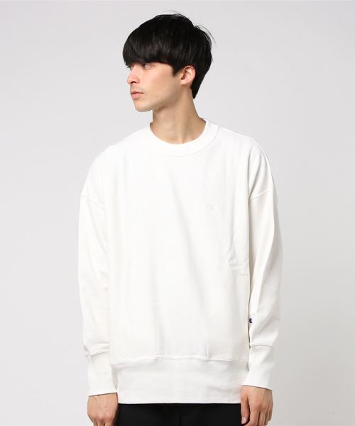 Champion（チャンピオン）の「Champion チャンピオン 別注 / リバースウィーブ スウェット C8-M011（スウェット・メンズ・オフホワイト/グレー/ブラック/ダークネイビー・S/M/L）」の2枚目の写真