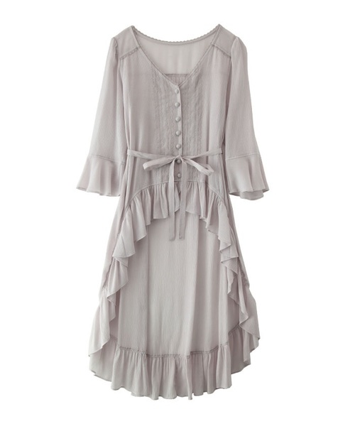 axes femme（アクシーズファム）の「ベルト付イレヘムカーデ（カーディガン/ボレロ・レディース・ブラック/グレー/イエロー・MEDIUM）」の3枚目の写真