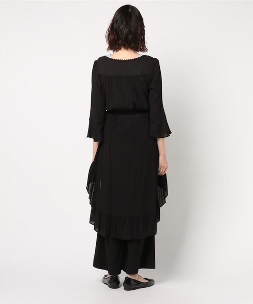 axes femme（アクシーズファム）の「ベルト付イレヘムカーデ（カーディガン/ボレロ・レディース・ブラック/グレー/イエロー・MEDIUM）」の8枚目の写真