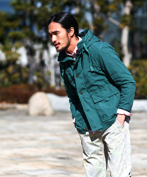 JOURNAL STANDARD（ジャーナルスタンダード）の「ハイミクロピーチフードブルゾン_#（ブルゾン・メンズ・グリーン/ブルー/ゴールド/ターコイズブルー/オレンジ・LARGE/MEDIUM）」の2枚目の写真