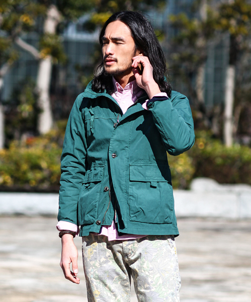 JOURNAL STANDARD（ジャーナルスタンダード）の「ハイミクロピーチフードブルゾン_#（ブルゾン・メンズ・グリーン/ブルー/ゴールド/ターコイズブルー/オレンジ・LARGE/MEDIUM）」の17枚目の写真