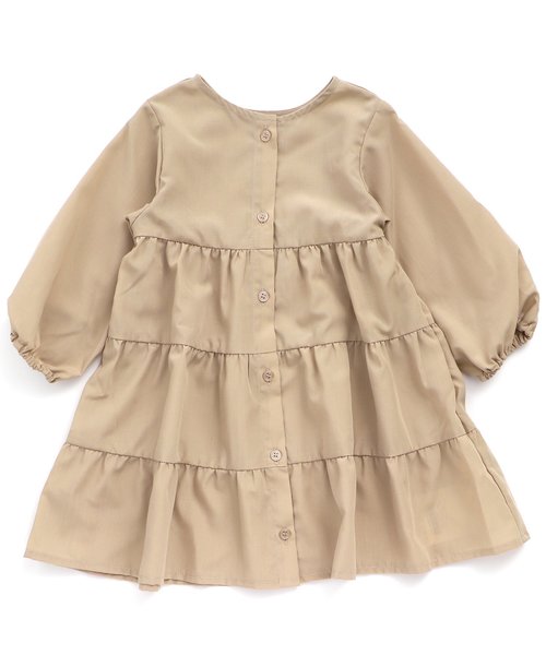 apres les cours（アプレレクール）の「ティアードガウンワンピース（ワンピース・キッズ・ベージュ/ネイビー/ローズ・80/90/100/110/120/130/140）」の2枚目の写真