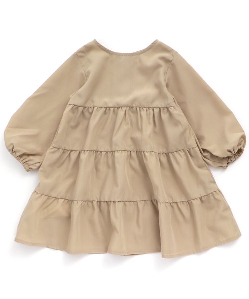 apres les cours（アプレレクール）の「ティアードガウンワンピース（ワンピース・キッズ・ベージュ/ネイビー/ローズ・80/90/100/110/120/130/140）」の4枚目の写真