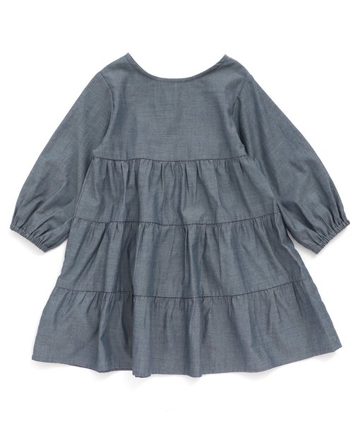 apres les cours（アプレレクール）の「ティアードガウンワンピース（ワンピース・キッズ・ベージュ/ネイビー/ローズ・80/90/100/110/120/130/140）」の5枚目の写真