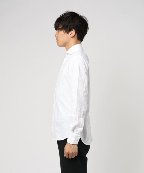 GUY ROVER(ギローバー)の「GUY ROVER ワイドカラー鹿の子シャツ(シャツ/ブラウス・メンズ・ホワイト/ネイビー・S/M/XS)」の3枚目の写真