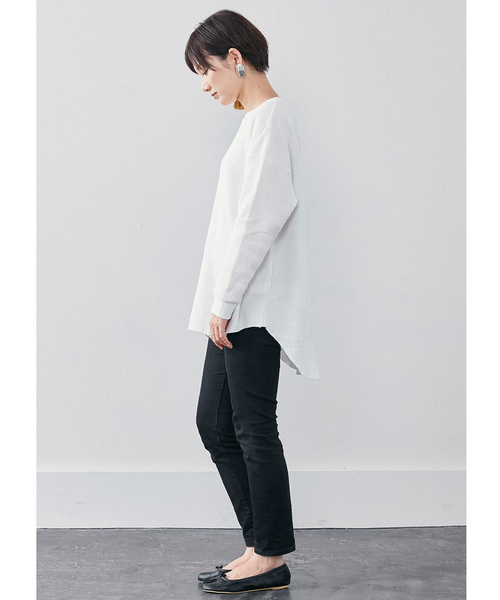 MEDE19F（メデジュウキュウ）の「ＭＥＤＥ１９Ｆ　ロングテールサーマルカットソー（Tシャツ/カットソー・レディース・ホワイト/ブラック・MEDIUM/LARGE/X-LARGE）」の7枚目の写真