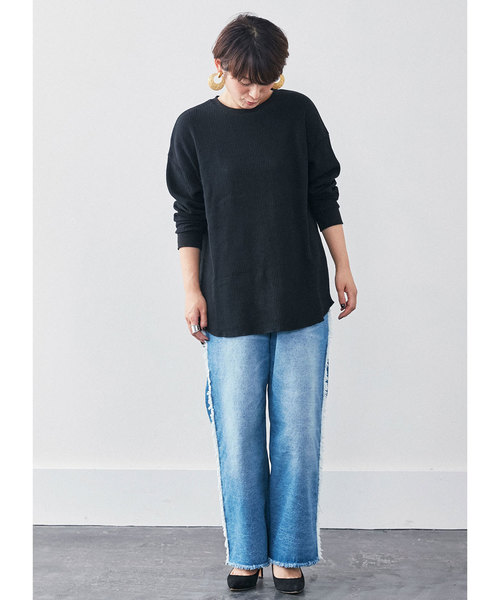 MEDE19F（メデジュウキュウ）の「ＭＥＤＥ１９Ｆ　ロングテールサーマルカットソー（Tシャツ/カットソー・レディース・ホワイト/ブラック・MEDIUM/LARGE/X-LARGE）」の10枚目の写真