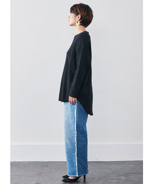 MEDE19F（メデジュウキュウ）の「ＭＥＤＥ１９Ｆ　ロングテールサーマルカットソー（Tシャツ/カットソー・レディース・ホワイト/ブラック・MEDIUM/LARGE/X-LARGE）」の5枚目の写真