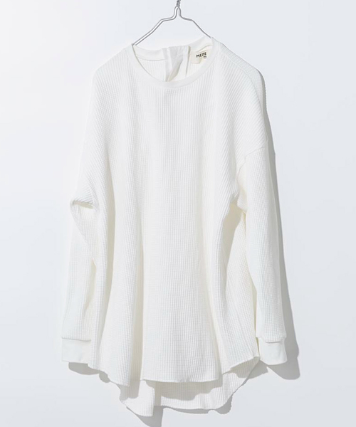 MEDE19F（メデジュウキュウ）の「ＭＥＤＥ１９Ｆ　ロングテールサーマルカットソー（Tシャツ/カットソー・レディース・ホワイト/ブラック・MEDIUM/LARGE/X-LARGE）」の8枚目の写真