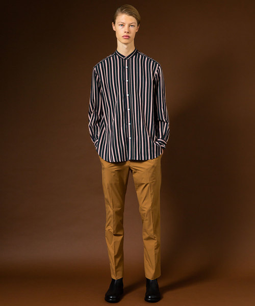 UNITED TOKYO(ユナイテッドトウキョウ)の「マルチストライプオーバーサイズバンドカラー(シャツ/ブラウス・メンズ・ブラック/グリーン・1/2/3)」の15枚目の写真