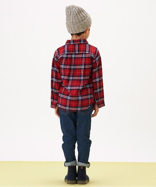 apres les cours(アプレレクール)の「先染めチェックシャツ(シャツ/ブラウス・キッズ・グリーン/レッド・80/90/100/110/120/130/140)」の13枚目の写真