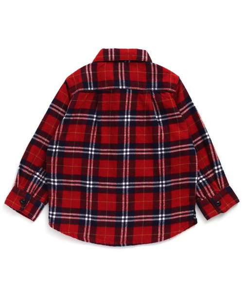apres les cours(アプレレクール)の「先染めチェックシャツ(シャツ/ブラウス・キッズ・グリーン/レッド・80/90/100/110/120/130/140)」の10枚目の写真