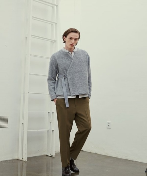 TRIP LE SENS(トリップ ル センス)の「【TRIP LE SENS】ハイ ベルト テーパード スラックス(スラックス・メンズ・ブラック/ベージュ/カーキ・SMALL/MEDIUM/LARGE)」の3枚目の写真