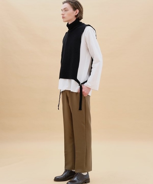 TRIP LE SENS(トリップ ル センス)の「【TRIP LE SENS】ハイ ベルト テーパード スラックス(スラックス・メンズ・ブラック/ベージュ/カーキ・SMALL/MEDIUM/LARGE)」の4枚目の写真