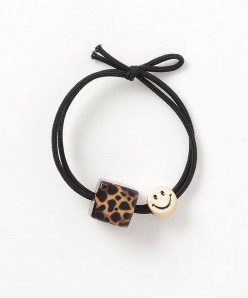 Fun & Daily（ファンアンドデイリー）の「スマイル＆レオパードキューブヘアゴム（ヘアゴム・レディース・レオパード/ホワイト/ブラウン/レッド/イエロー・FREE）」の7枚目の写真