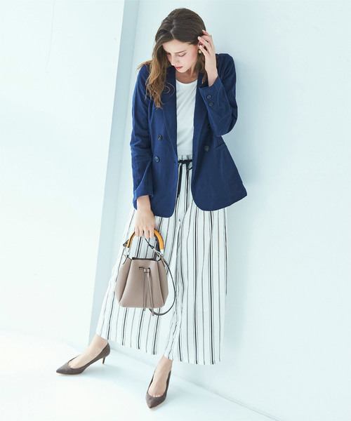 titivate(ティティベイト)の「ランダムストライプワイドパンツ(その他パンツ・レディース・ホワイト系その他/ブルー系その他・S/M/L)」の7枚目の写真