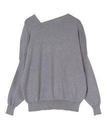 アシンメトリーネックニット