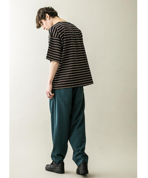 MONKEY TIME（モンキータイム）の「＜monkey time＞ TENJIKU MULTI BORDER TEE/ボーダーTシャツ（Tシャツ/カットソー・メンズ・ブラック/オリーブ・MEDIUM/X-LARGE/SMALL/LARGE）」の6枚目の写真