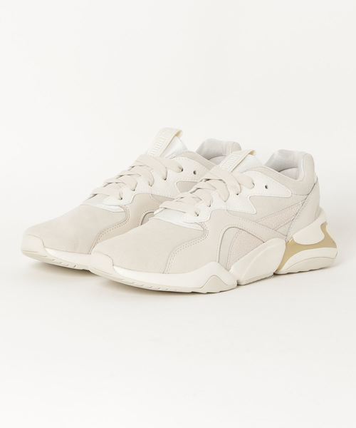 PUMA(プーマ)の「WEGO VINTAGE/PUMAノヴァパステルグランジウィメンズ(スニーカー・レディース・アイボリー/ピンク・SMALL)」の2枚目の写真