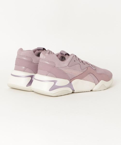 PUMA(プーマ)の「WEGO VINTAGE/PUMAノヴァパステルグランジウィメンズ(スニーカー・レディース・アイボリー/ピンク・SMALL)」の3枚目の写真