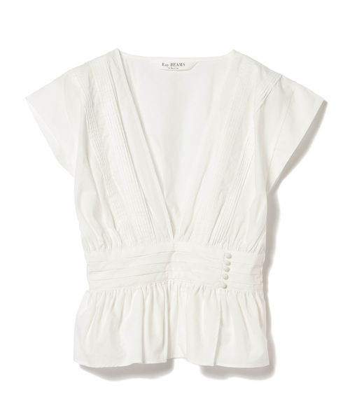 Ray BEAMS（レイビームス）の「Ray BEAMS / ピンタック ペプラム ブラウス（シャツ/ブラウス・レディース・ホワイト/ブラック/ダークブラウン・ONE SIZE）」の10枚目の写真