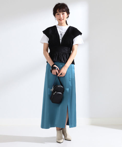 Ray BEAMS（レイビームス）の「Ray BEAMS / ピンタック ペプラム ブラウス（シャツ/ブラウス・レディース・ホワイト/ブラック/ダークブラウン・ONE SIZE）」の4枚目の写真