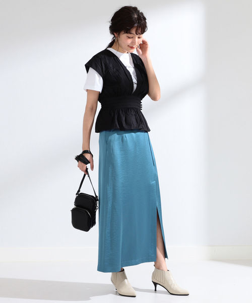 Ray BEAMS（レイビームス）の「Ray BEAMS / ピンタック ペプラム ブラウス（シャツ/ブラウス・レディース・ホワイト/ブラック/ダークブラウン・ONE SIZE）」の7枚目の写真