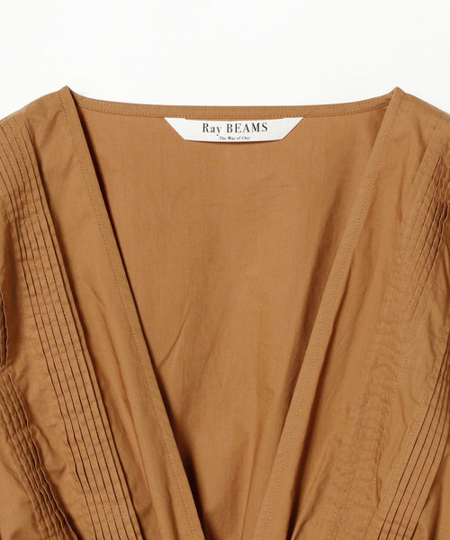 Ray BEAMS（レイビームス）の「Ray BEAMS / ピンタック ペプラム ブラウス（シャツ/ブラウス・レディース・ホワイト/ブラック/ダークブラウン・ONE SIZE）」の9枚目の写真
