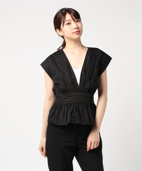 Ray BEAMS（レイビームス）の「Ray BEAMS / ピンタック ペプラム ブラウス（シャツ/ブラウス・レディース・ホワイト/ブラック/ダークブラウン・ONE SIZE）」の17枚目の写真